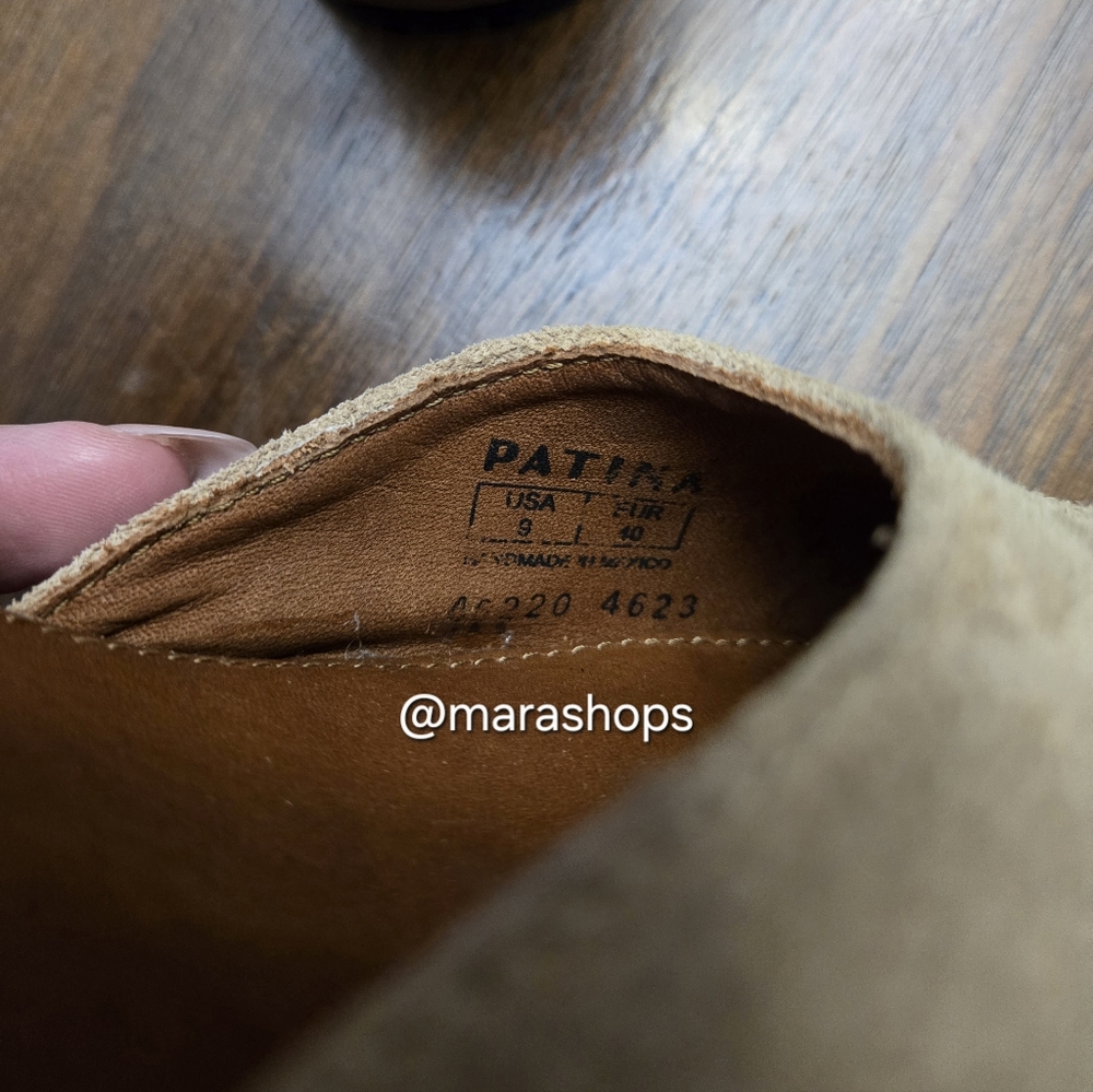 Portland Leather Patina Suede Mary Jane Heels - Picture 8 of 9